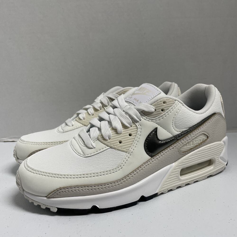 Nike Air Max 90 White Flat Pewter HM8128 101 Size 8 Women White Grey Leather